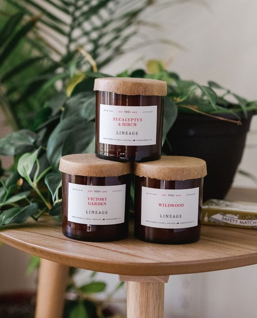 New scented candles from Lineage Goods