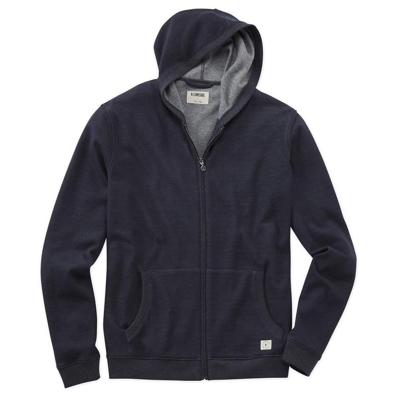 double-knit full-zip hoodie from LinkSoul